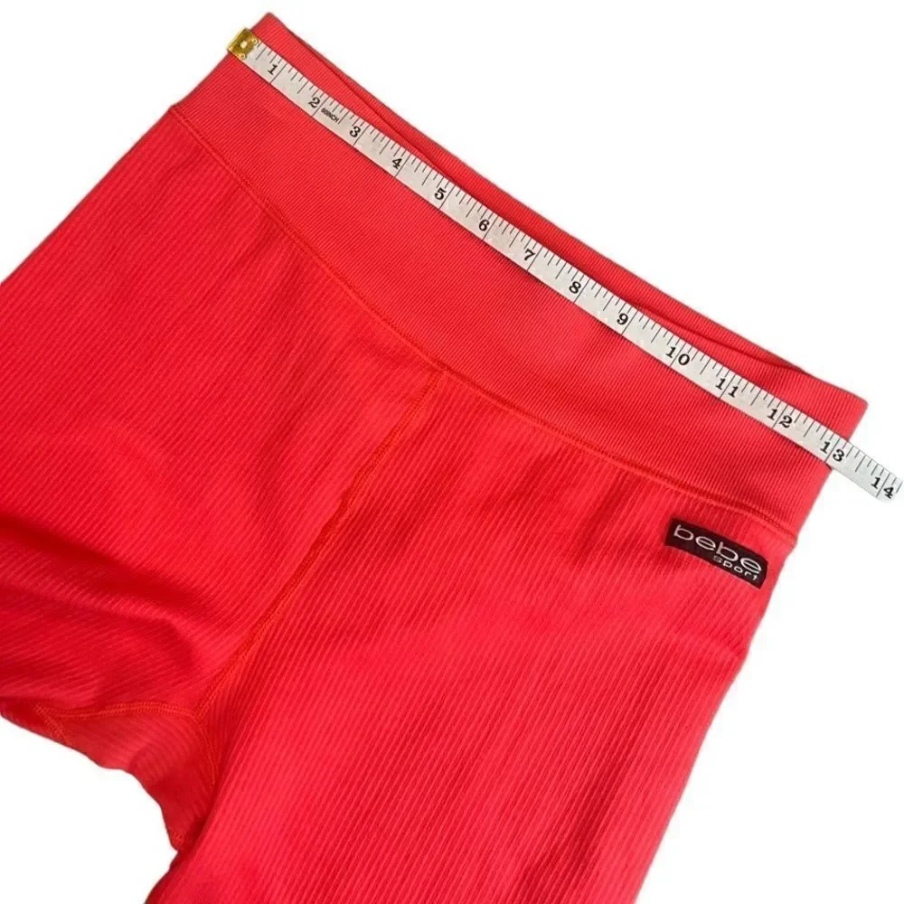 BeBe sport seamless athletic shorts bundle grey coral size medium